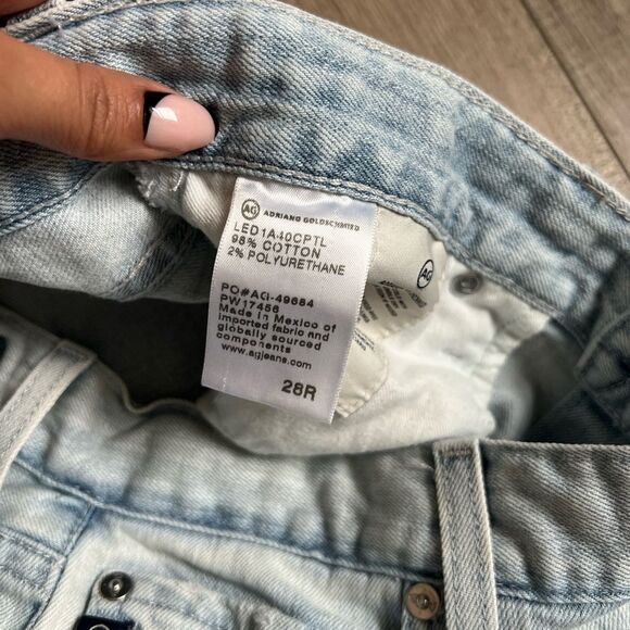 AG x Anthropologie Light Wash Nolan Ankle Button Fly Jeans Size 28 - Picture 4 of 6